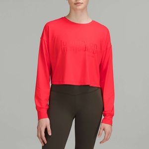 Lululemon muscle love long sleeve *motif in red size 8. New with tags nwt